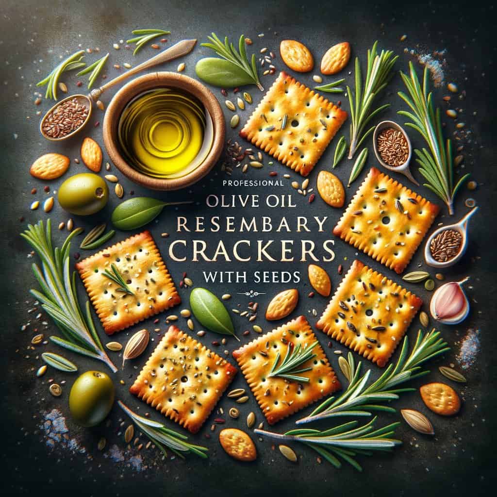Olijfolie-Rozemarijn Crackers met Zaden