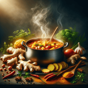 Pittige Gember-Kurkuma Stoofpot