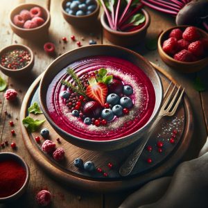 Rode Bieten Smoothie met Bessen