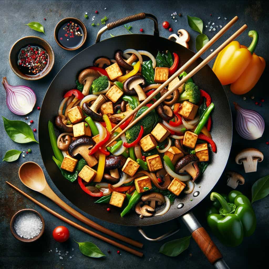 Shiitake en Tofu Wokschotel
