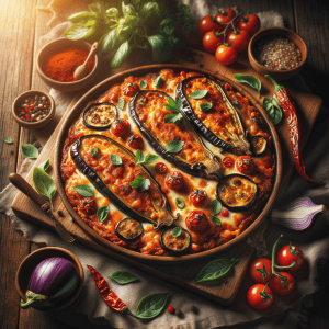 Spicy Aubergine Parmigiana