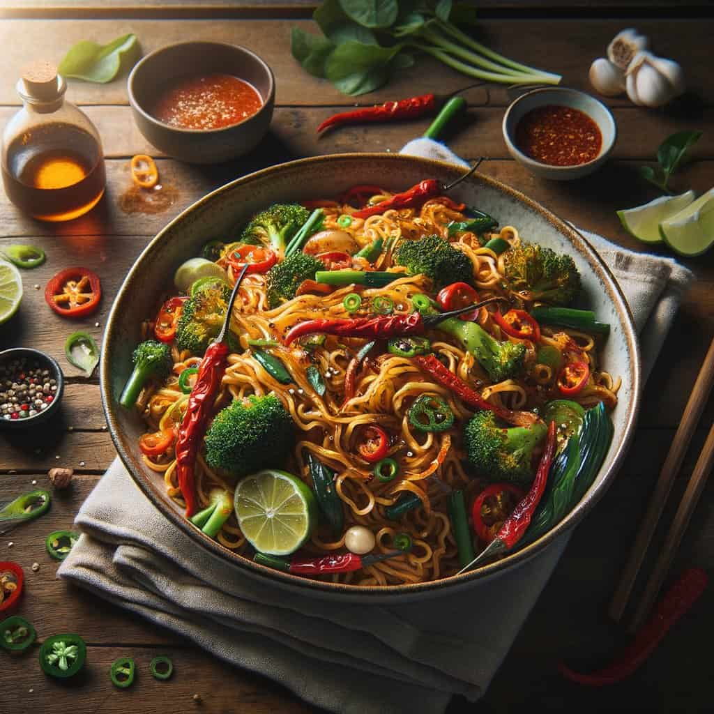 Sriracha Noodle Stir-fry
