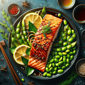 Zalm Teriyaki met Edamame