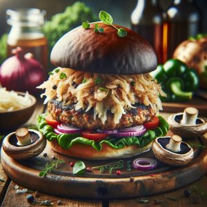 Zuurkoolburger met Portobello