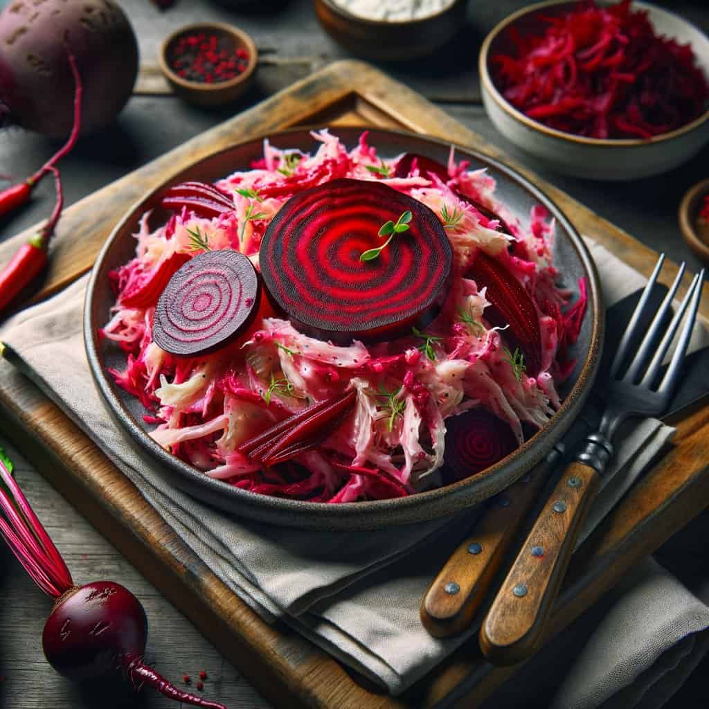Zuurkoolsalade met Rode Biet