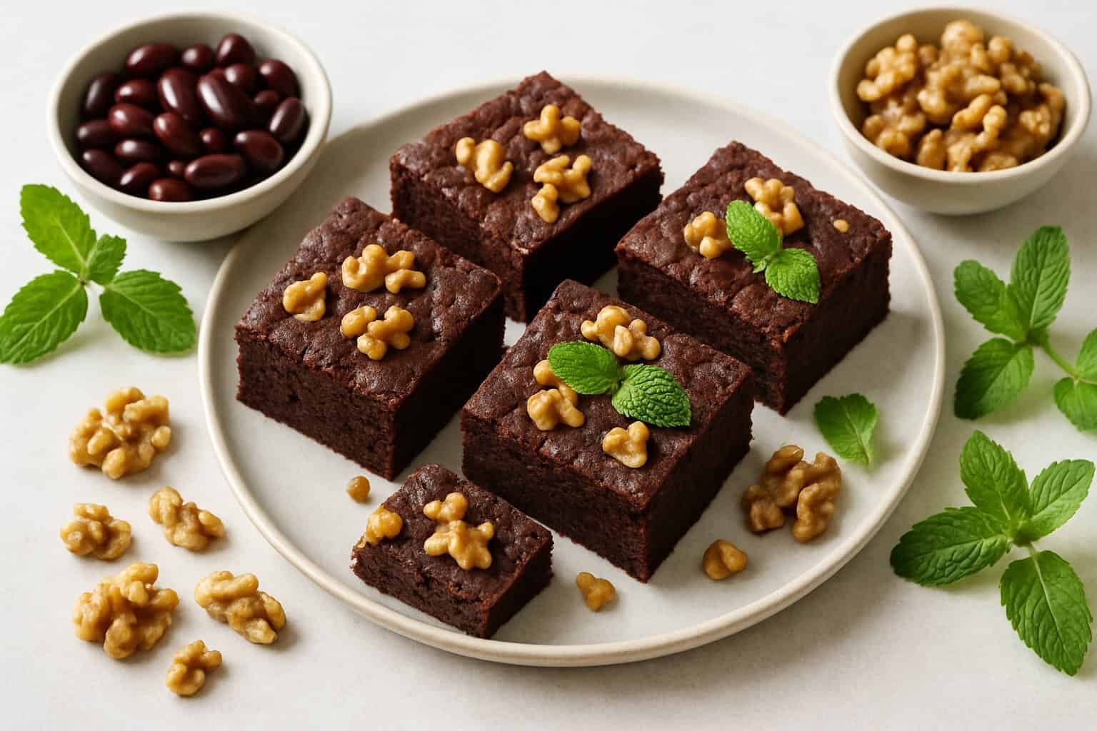 Bonen Brownies met Walnoten