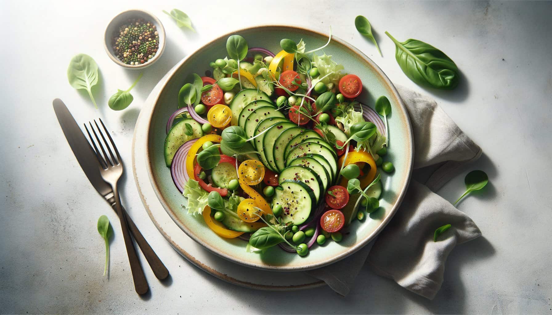 Druksel Salade met Groenteharten