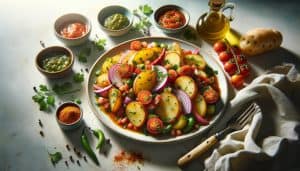 Gepofte Zoete Aardappel met Salsa