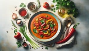 Geroosterde Rode Peper Soep