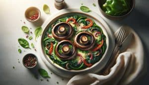 Gevulde Portobello met Spinazie