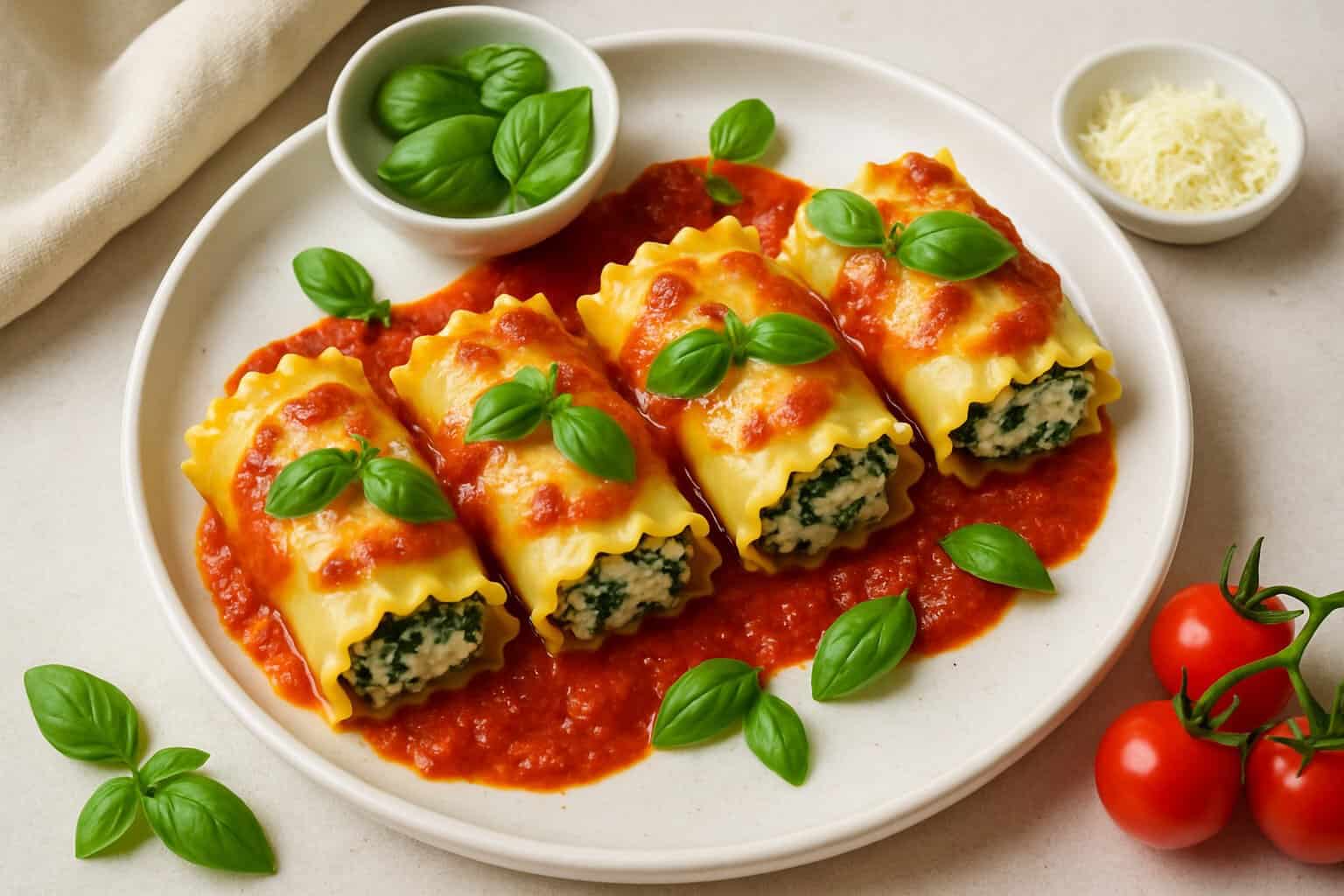 Gezonde Lasagne Rolls met Ricotta