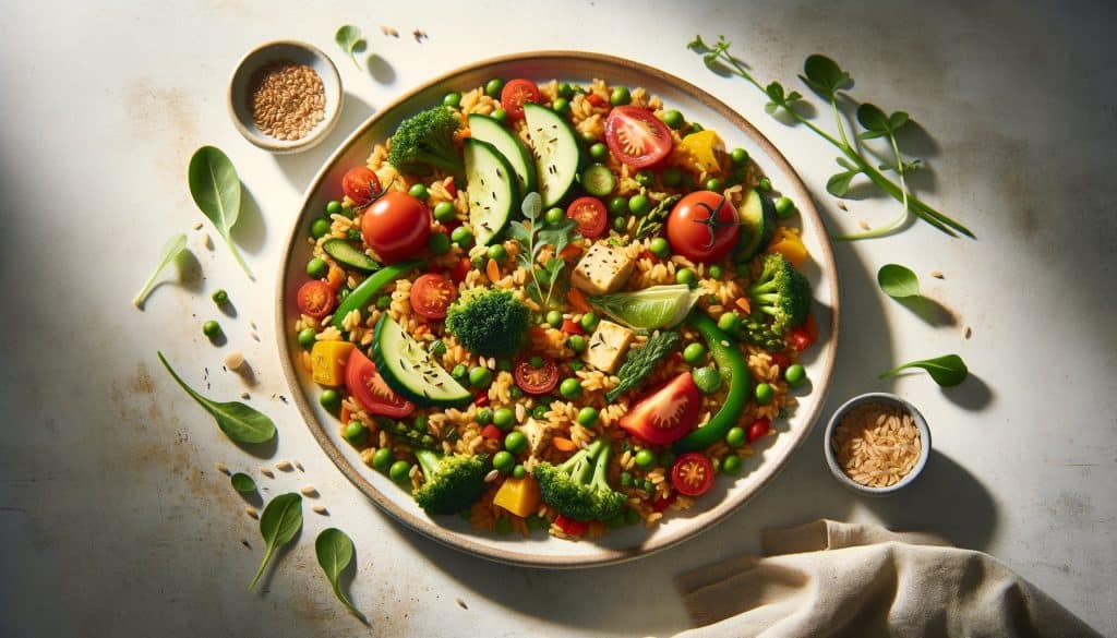 Gezonde Paella met bruine rijst