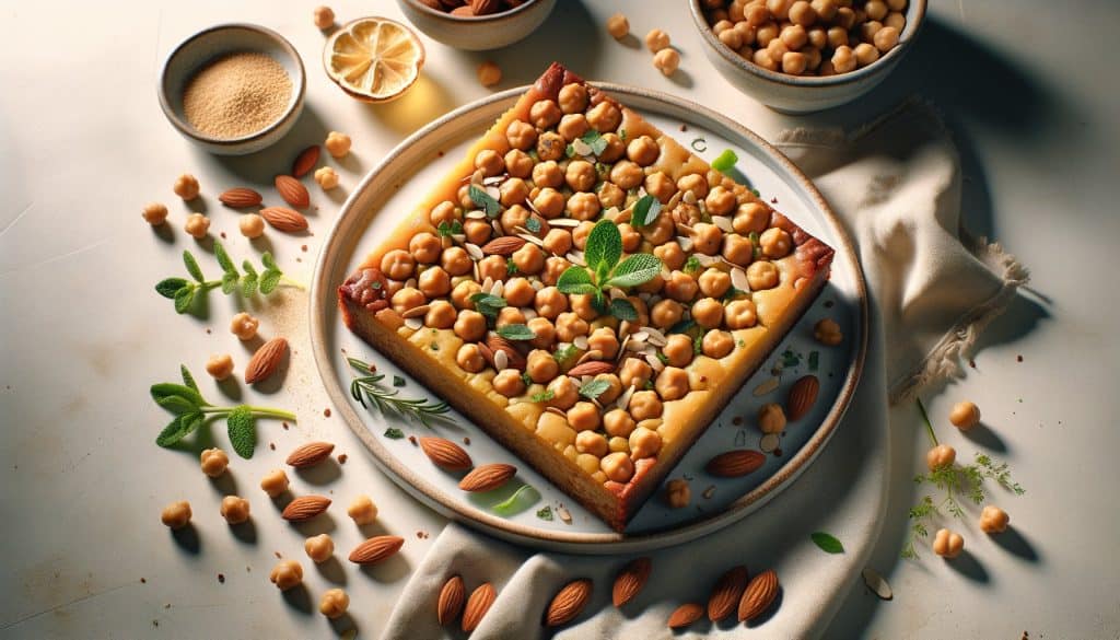 Kikkererwten Blondies met Amandelen