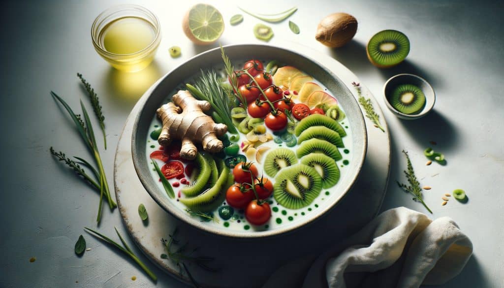 Kiwi-Gember Kokosinfusie