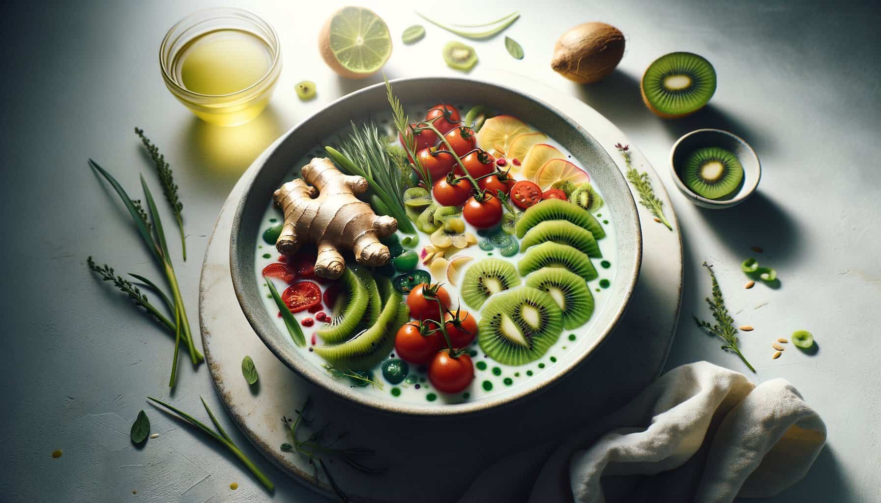 Kiwi-Gember Kokosinfusie