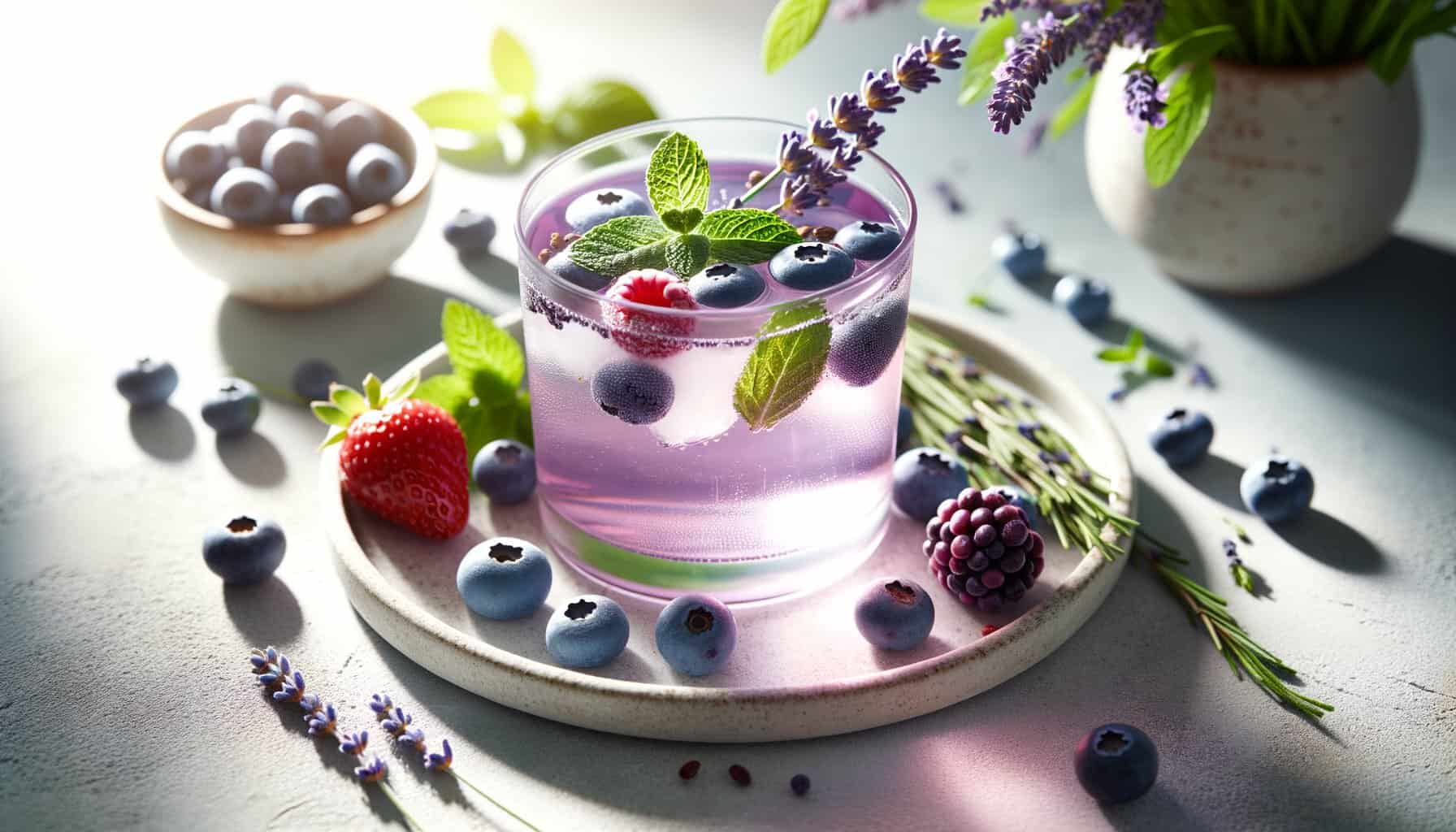 Lavendel-Bosbes Water