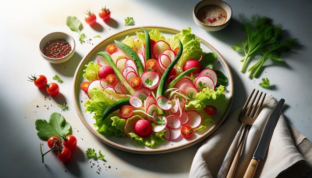 Lente Rabarber en Aardbei Salad