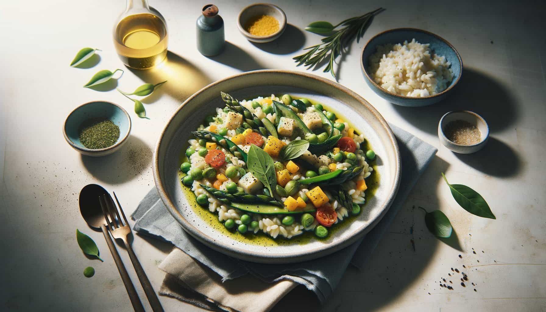 Lente Spinazie en Erwtjes Risotto