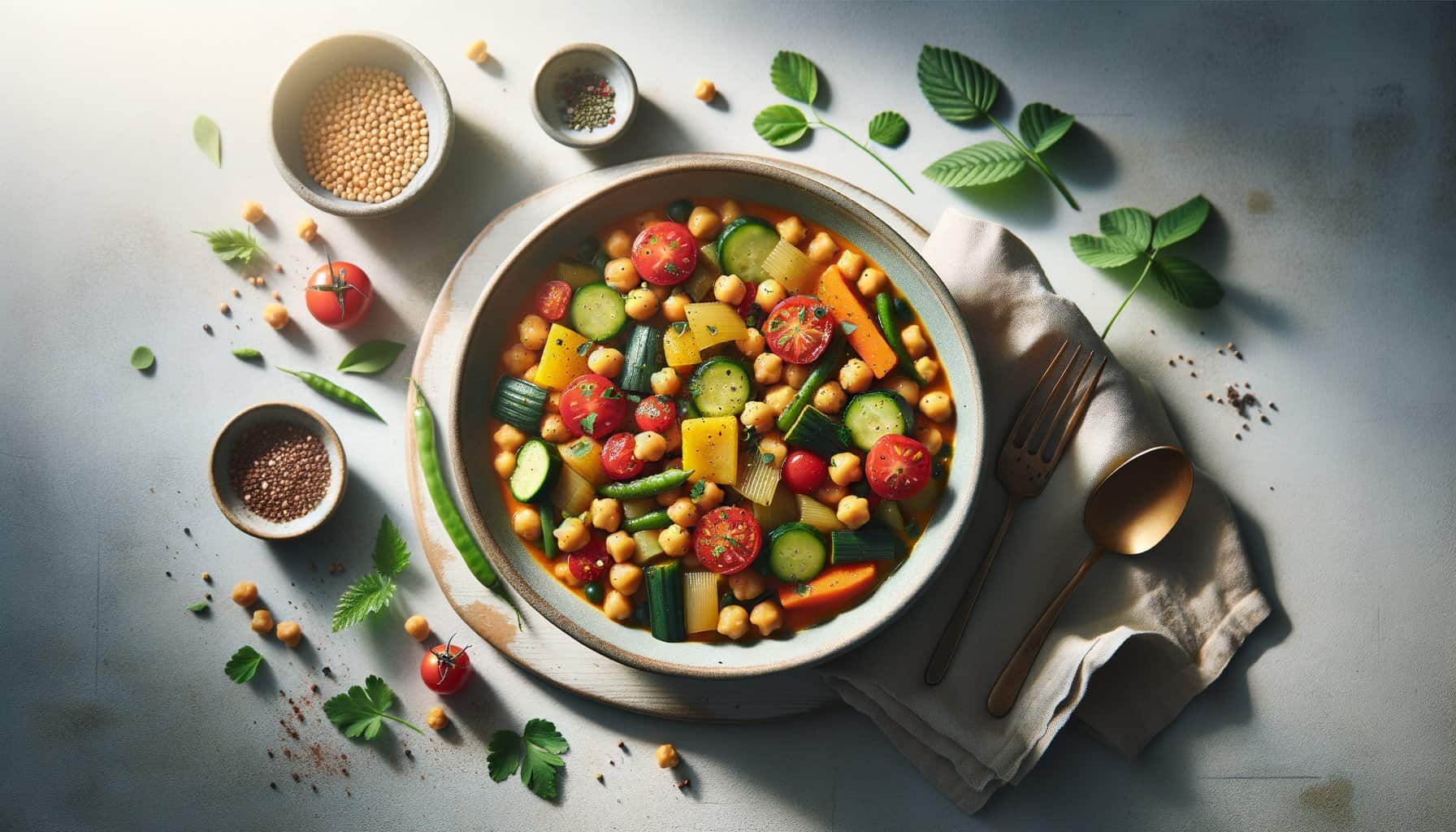 Lichte Stoofschotel van Kikkererwten