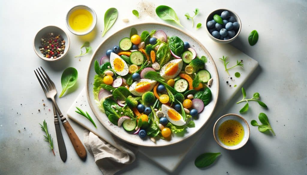 Linzen Salade met Blauwe Bessen