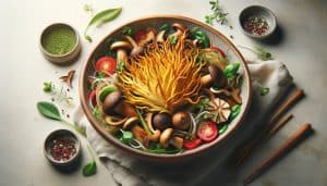 Lion’s Mane Geroosterde Paddenstoel Bowl