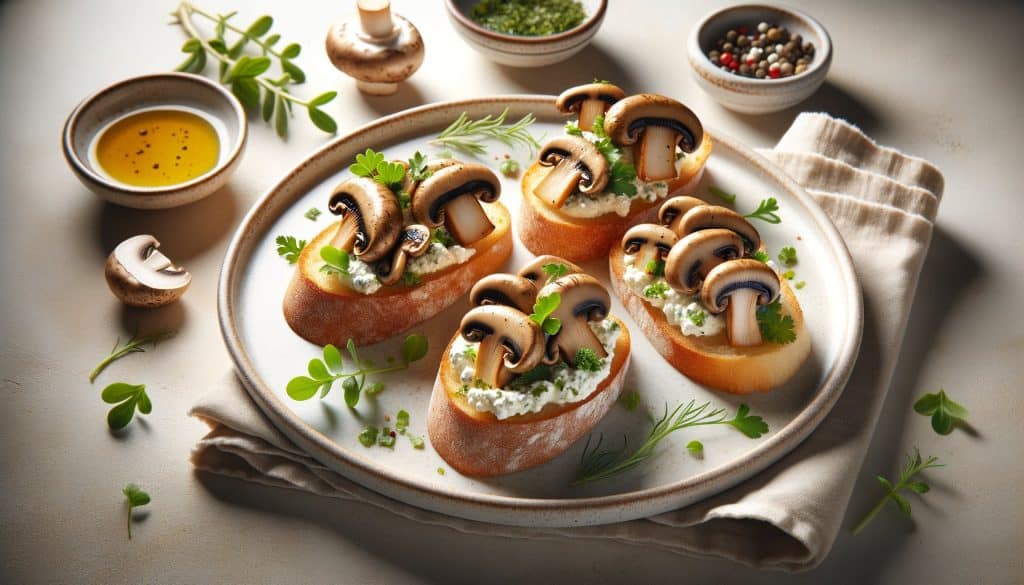 Oesterzwam Crostini met Ricotta