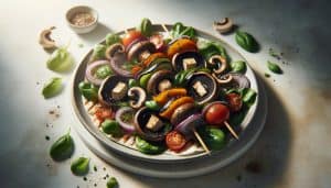 Portobello & Oesterzwam Souvlaki