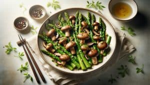 Shiitake Stir-fry met Groene Asperges