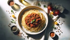 Spaghetti Bolognaise met Linzen