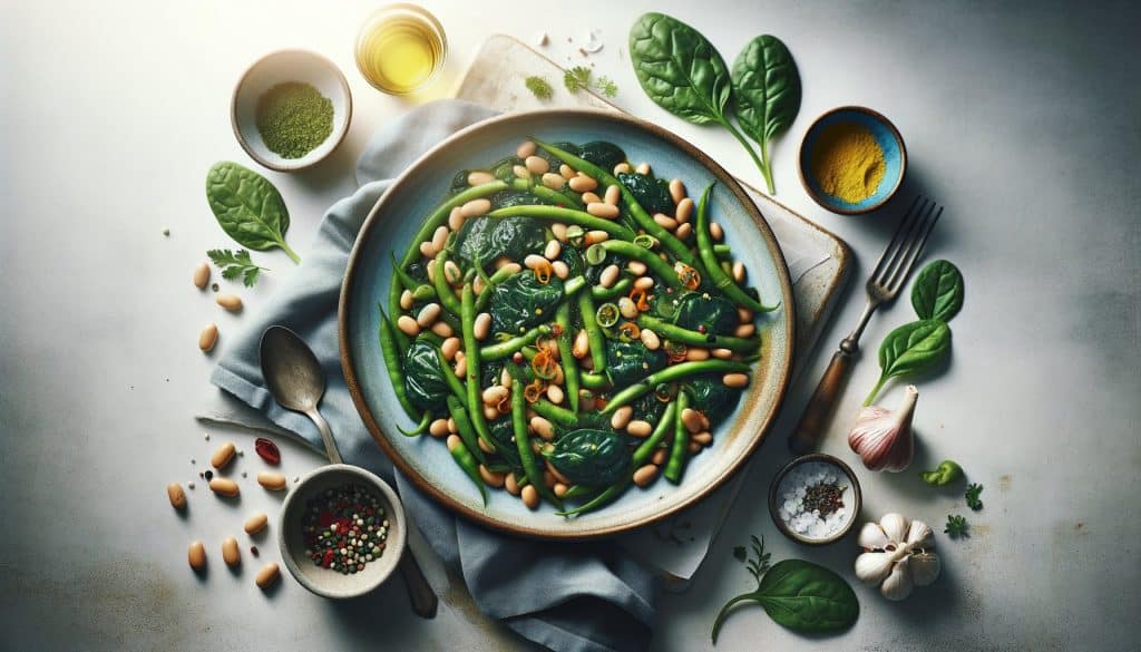 Spinazie-Bonen Stoofpot met Gember