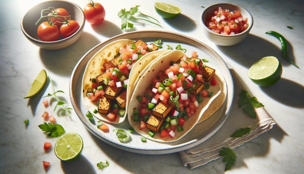 Tempeh Tacos met Pico de Gallo