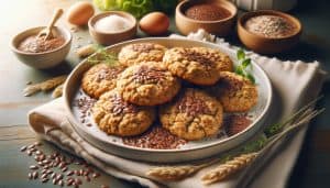Vezelrijke Havermoutkoekjes met Lijnzaad