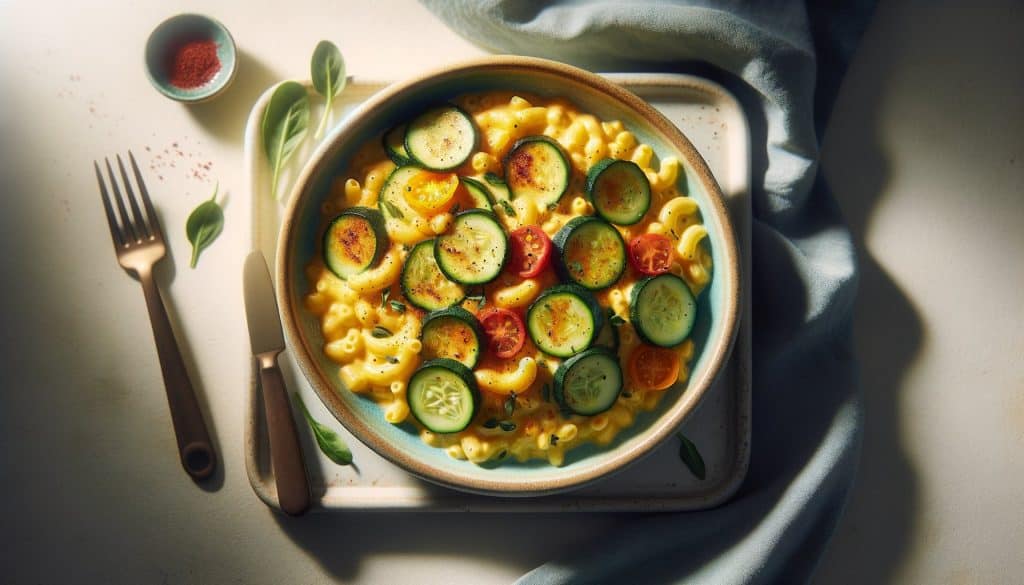 Volkoren Mac & Cheese met Courgette