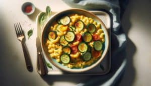 Volkoren Mac & Cheese met Courgette