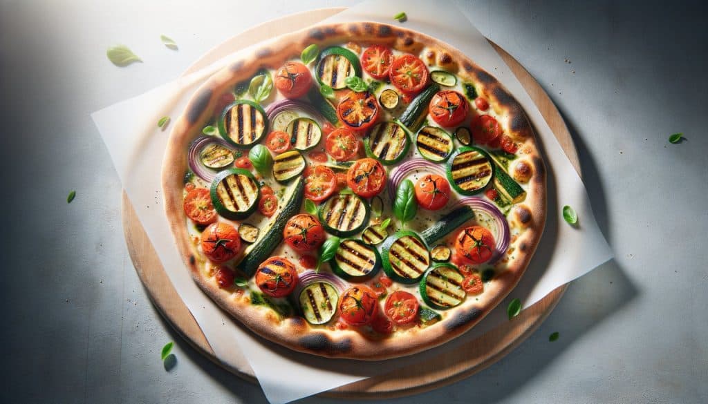 Volkoren Pizza met Gegrilde Groenten