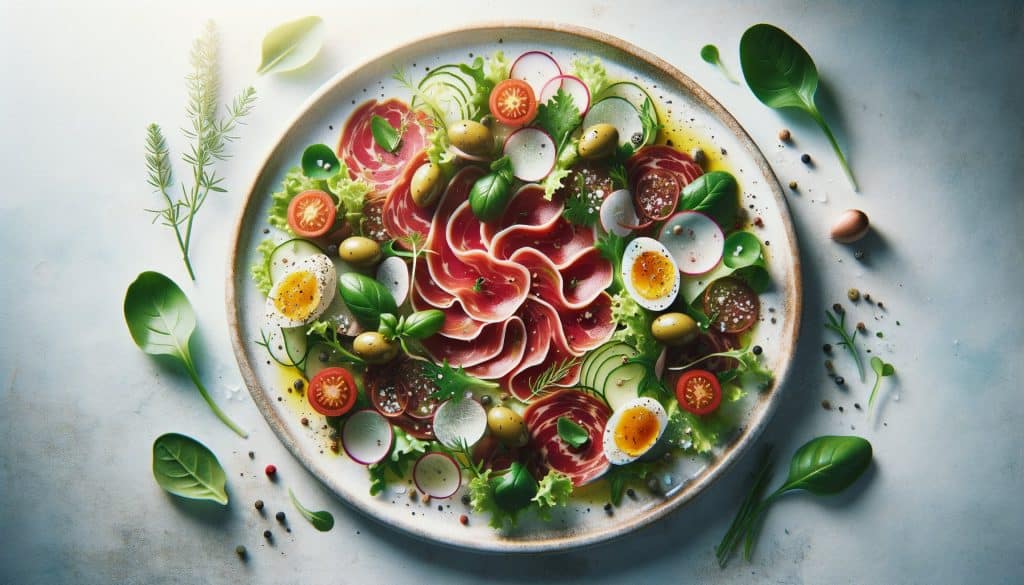 Walnoot-Bieten Carpaccio
