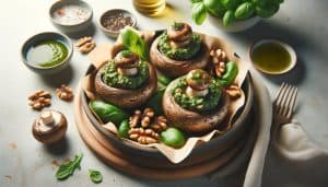Walnoot Pesto Gevulde Champignons