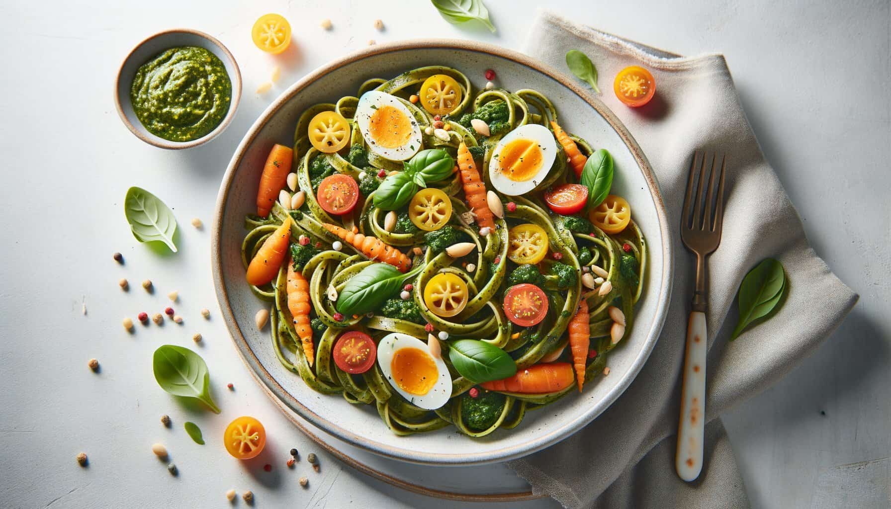 Worteltoppen Pesto Pasta