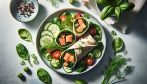 Zalm Wrap met Spinazie en Dille