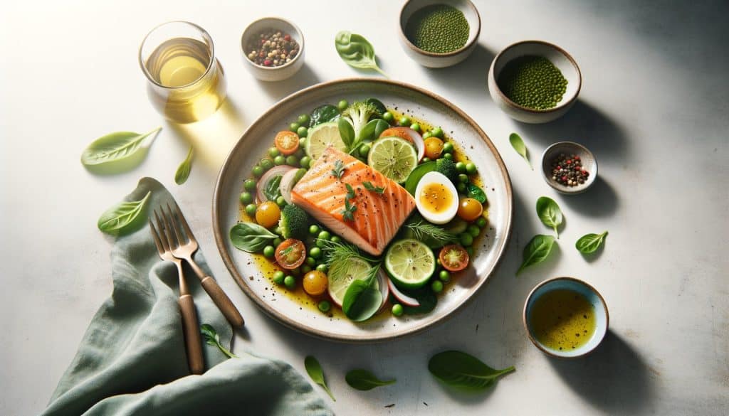 Zalmfilet op Groene Groenten