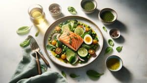 Zalmfilet op Groene Groenten