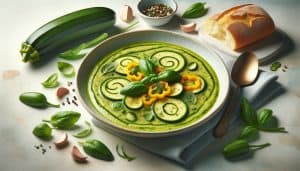 Zomerse Courgette-Basilicum Soup