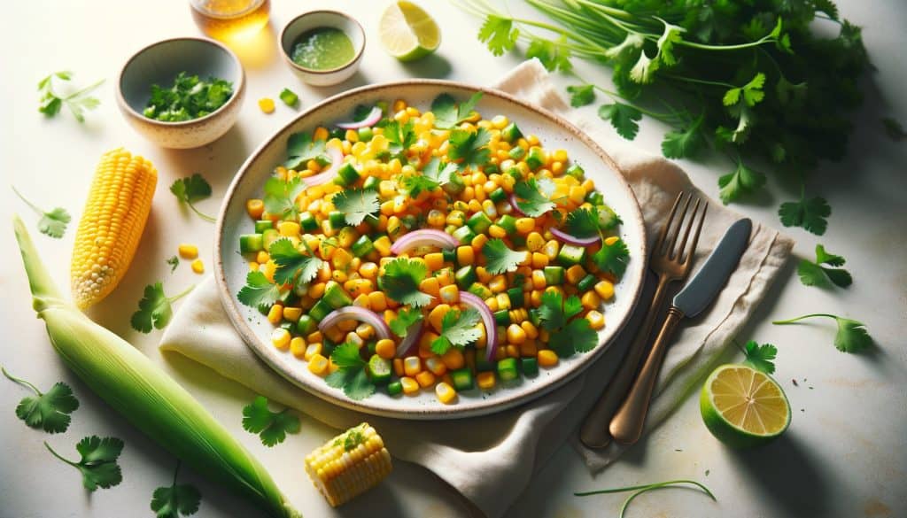 Zomerse Maïs Salade met Koriander