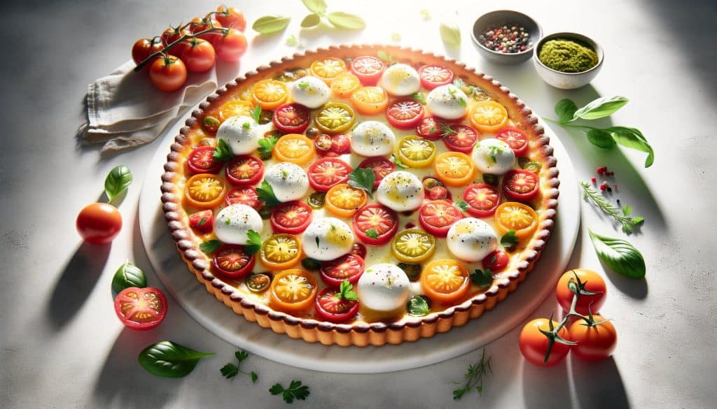 Zomerse Tomaat-Mozzarella Tart