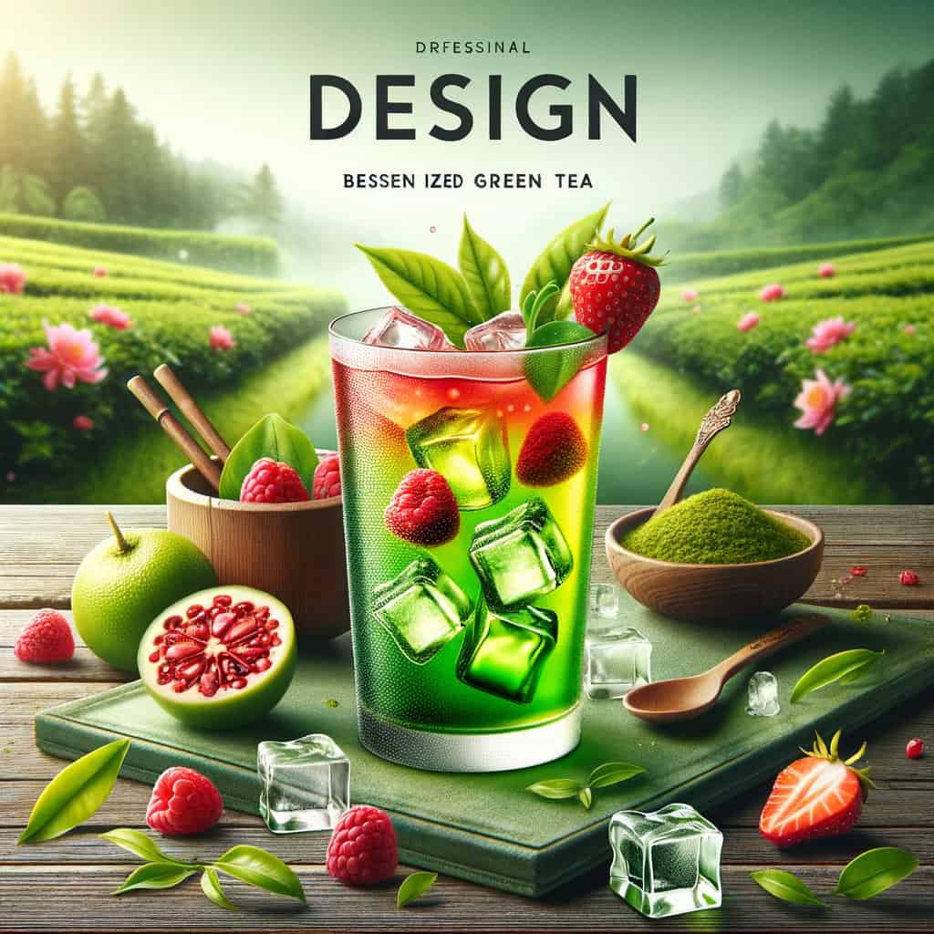Bessen-Infused Iced Green Tea