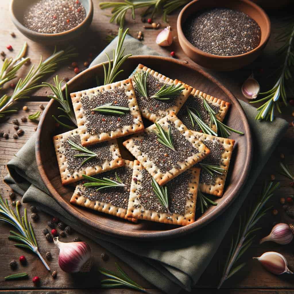 Chia Zaad Crackers met Rozemarijn