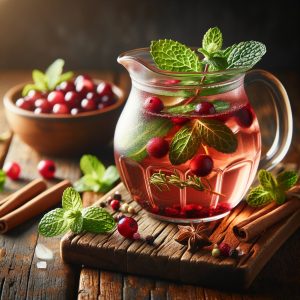 Cranberry-Munt Infusion zonder suiker