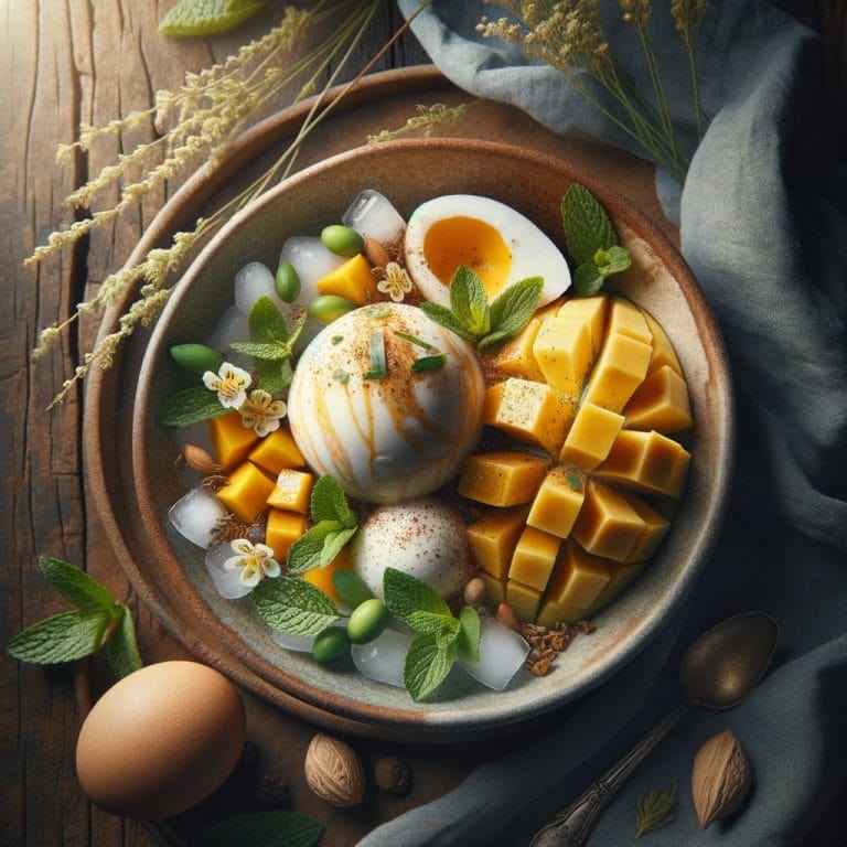 Gefermenteerde Kokosijsjes met Mango