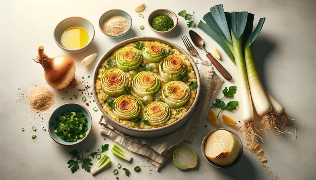 Herfst Knolselderij en Prei Gratine