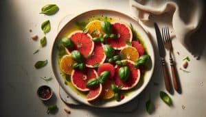 Kokoswater met Grapefruit en Basilicum